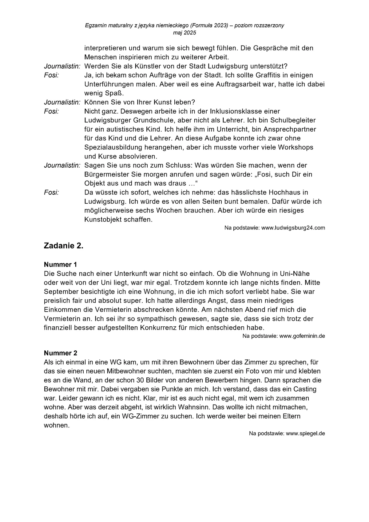 transkrypcja - niemiecki rozszerzony - matura 2025 - maj - 0002