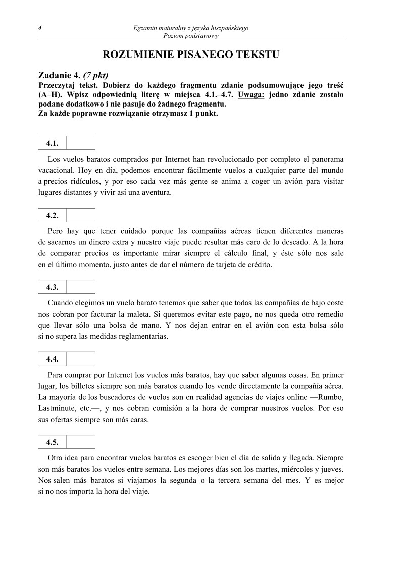 Pytania - język hiszpański, p. podstawowy - matura 2013-strona-04
