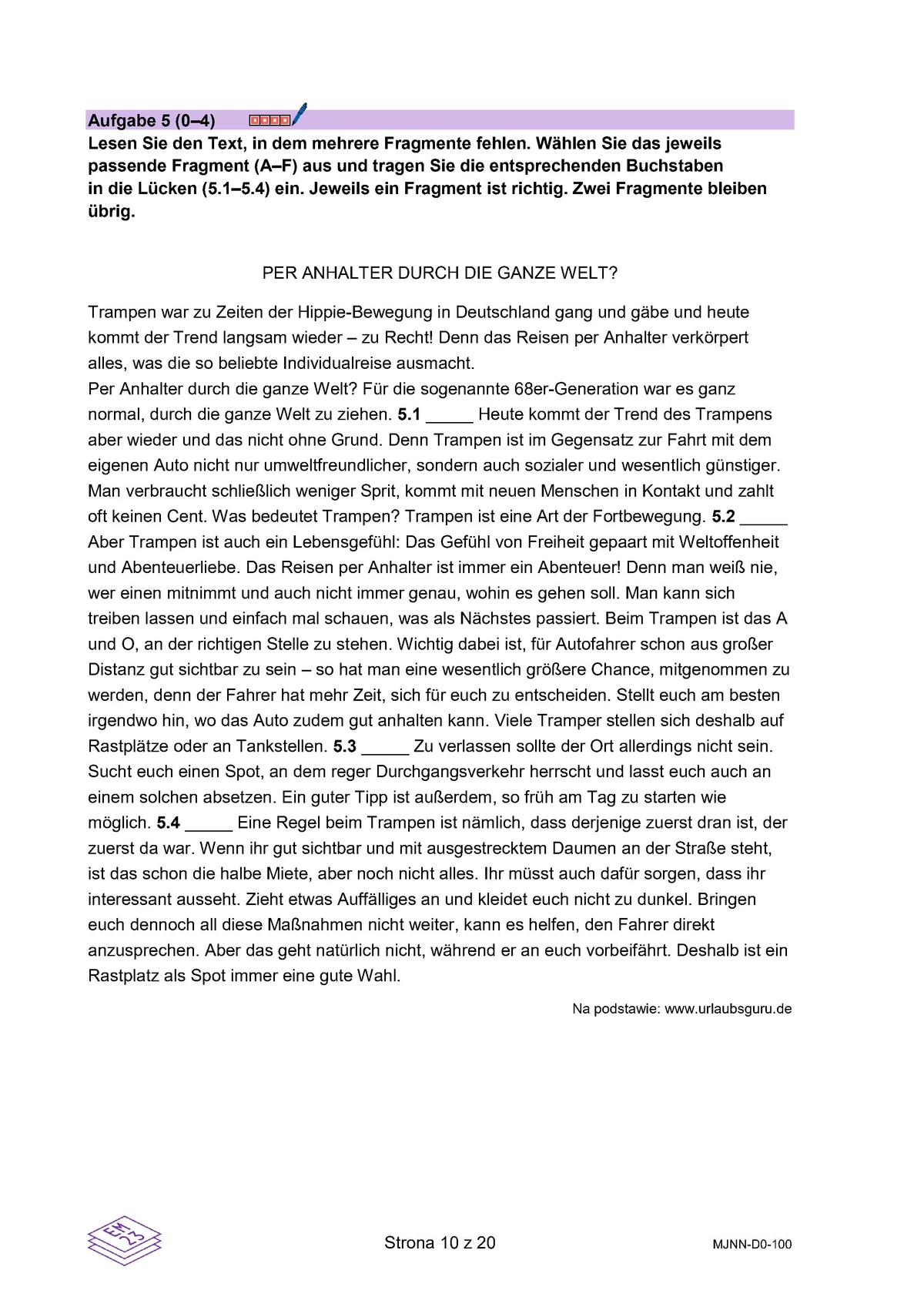 arkusz - niemiecki dwujęzyczny - matura 2025 - maj - 0010