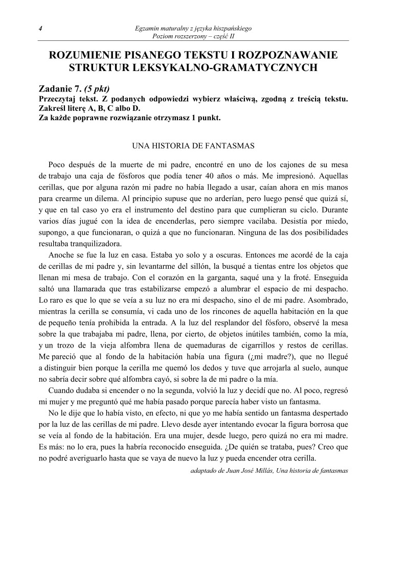 Pytania - język hiszpański, p. rozszerzony, cz. II - matura 2013-strona-04