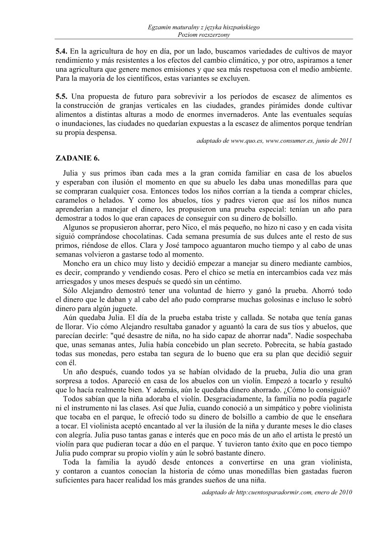 Transkrypcja - język hiszpański, p. rozszerzony - matura 2013-strona-02