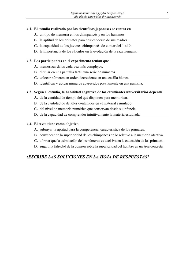 Pytania - język hiszpański dla absolwentów klas dwujęzycznych - matura 2013-strona-05