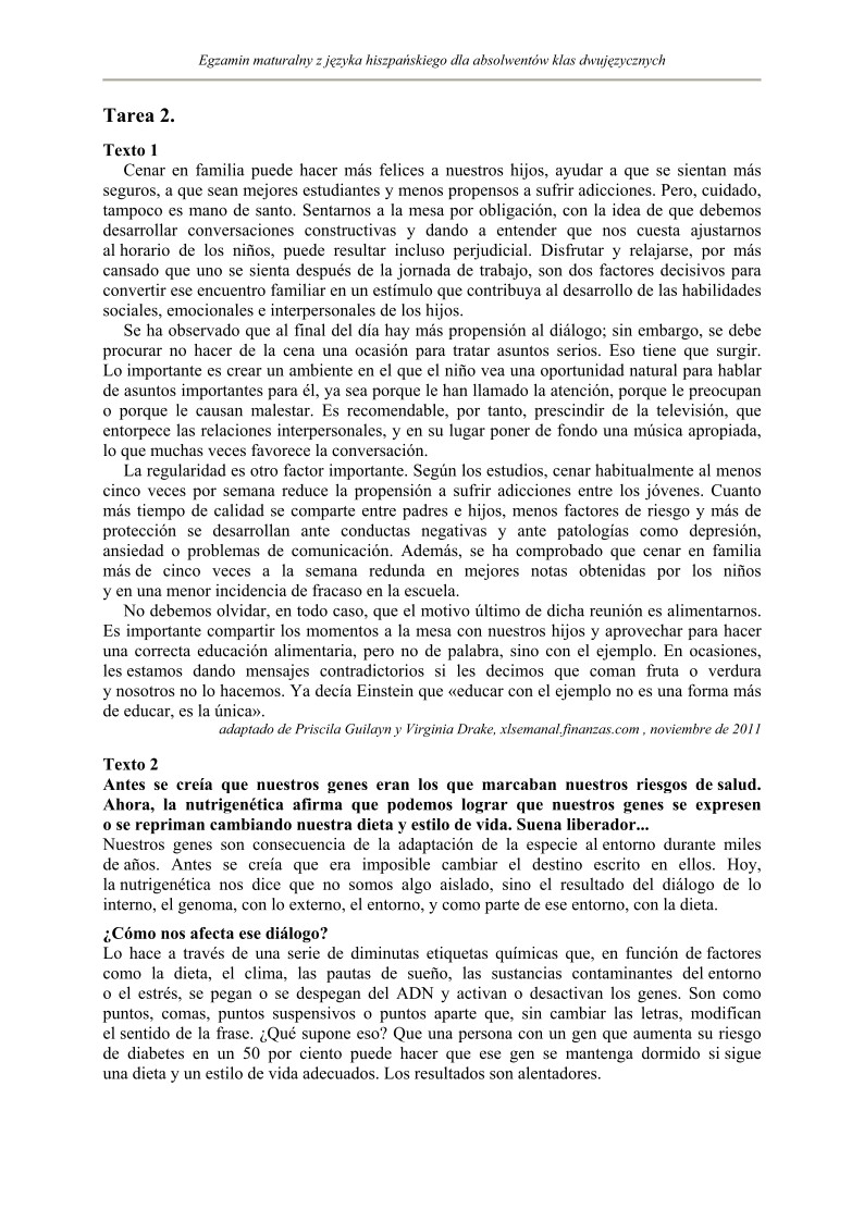 Transkrypcja - język hiszpański dla absolwentów klas dwujęzycznych - matura 2013-strona-02
