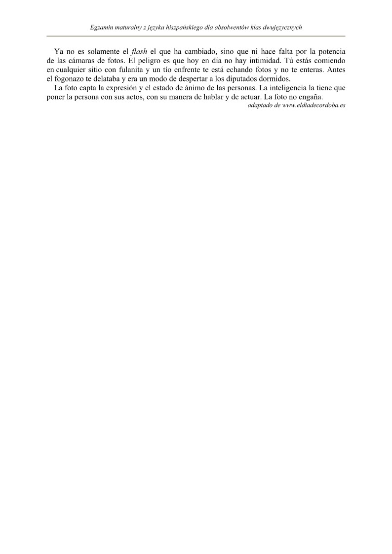 Transkrypcja - język hiszpański dla absolwentów klas dwujęzycznych - matura 2013-strona-04