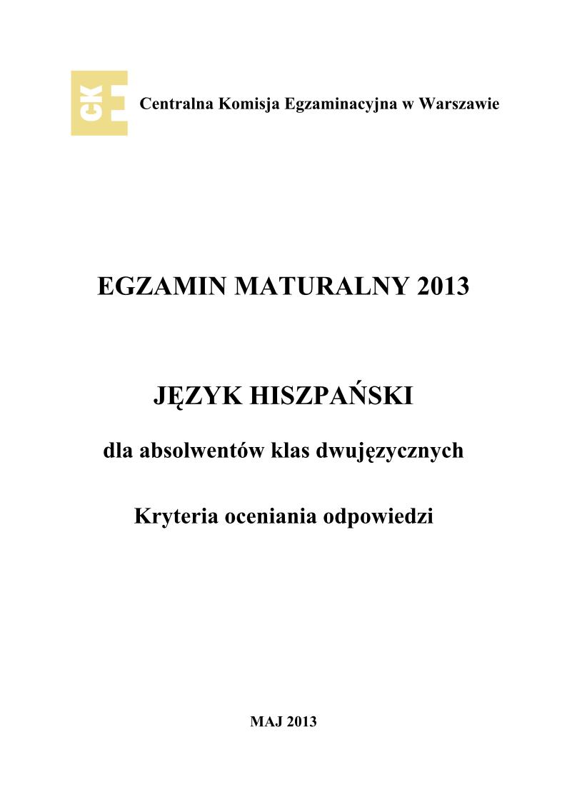 odpowiedzi - j. hiszpanski, dla klas dwujezycznych, matura 2013-strona-01