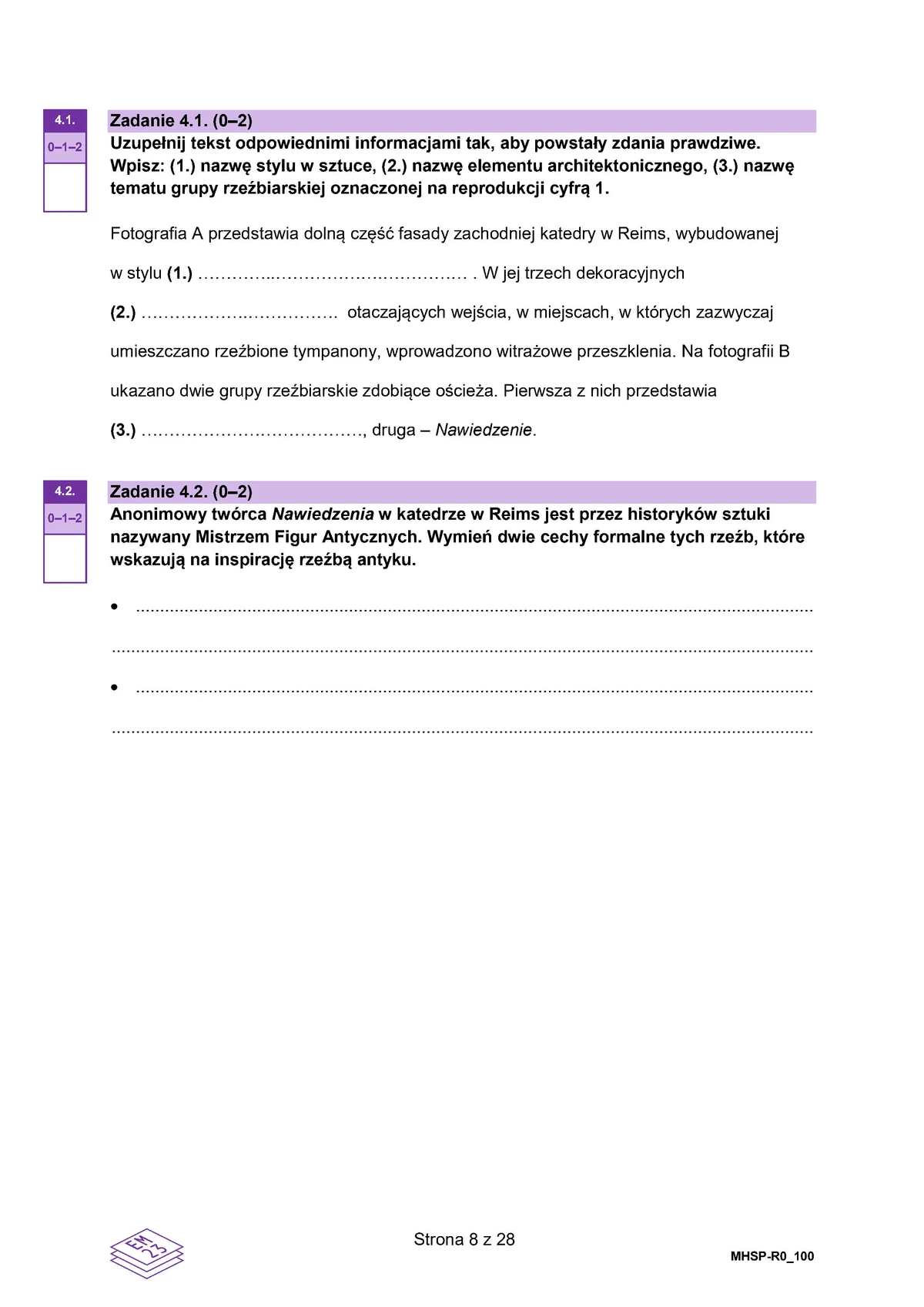 arkusz - Historia sztuki rozszerzony - matura 2025 - maj - 0008