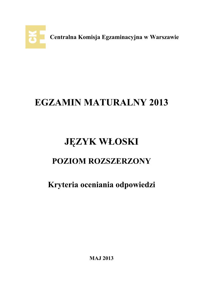 odpowiedzi - j. wloski, p. rozszerzony, matura 2013-strona-01