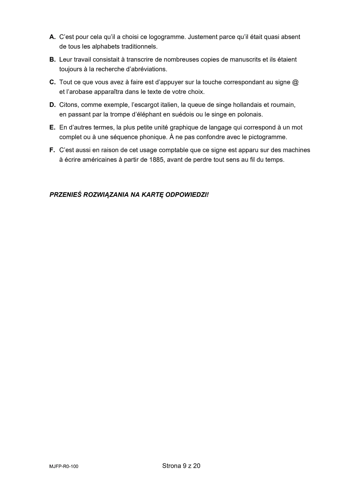 arkusz - francuski rozszerzony - matura 2025 - maj - 0009