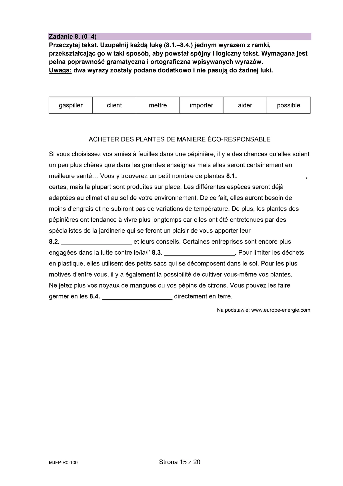 arkusz - francuski rozszerzony - matura 2025 - maj - 0015