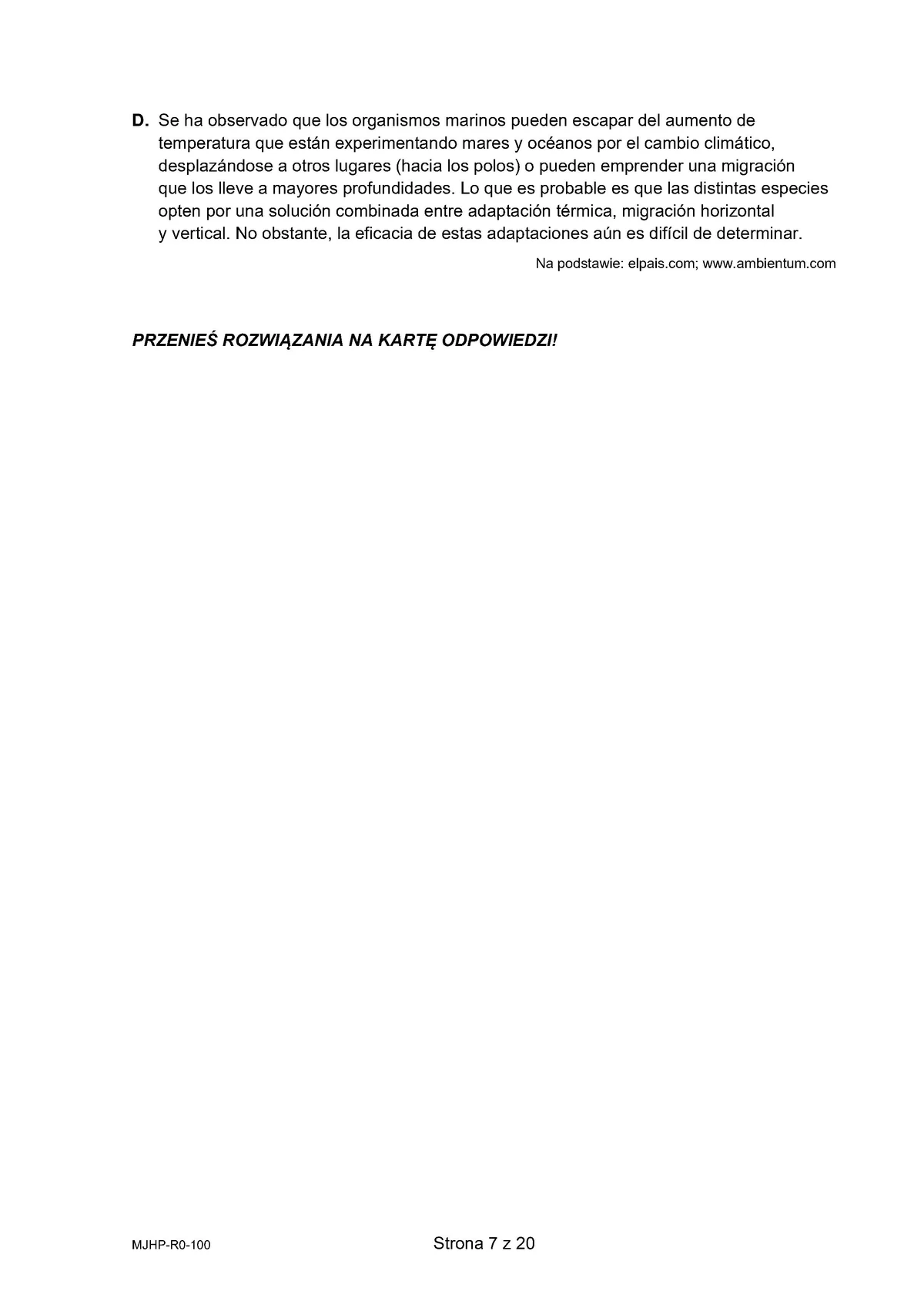 arkusz - hiszpański rozszerzony - matura 2025 - maj - 0007