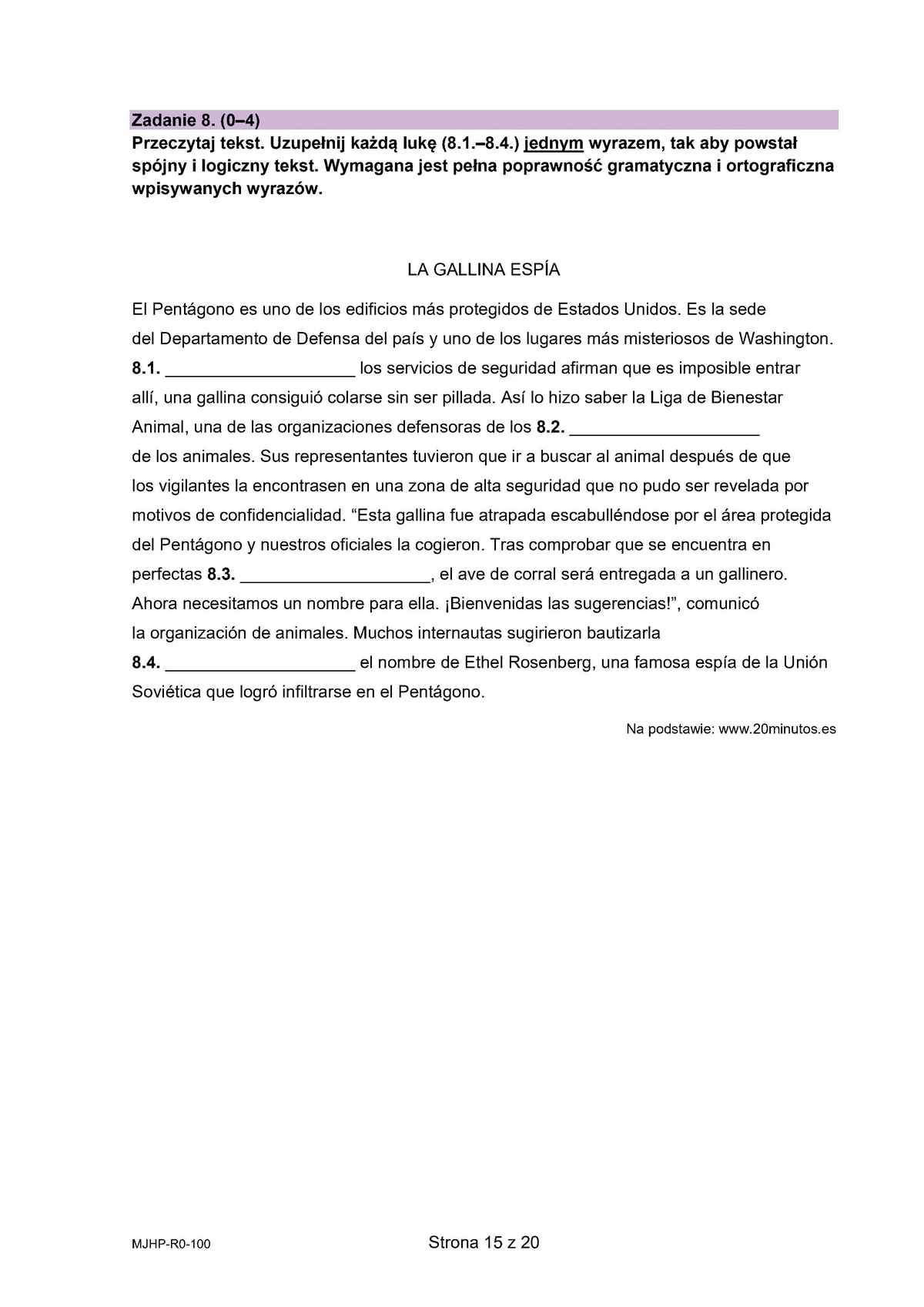 arkusz - hiszpański rozszerzony - matura 2025 - maj - 0015