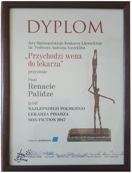 Dyplom dr Renaty Paligi