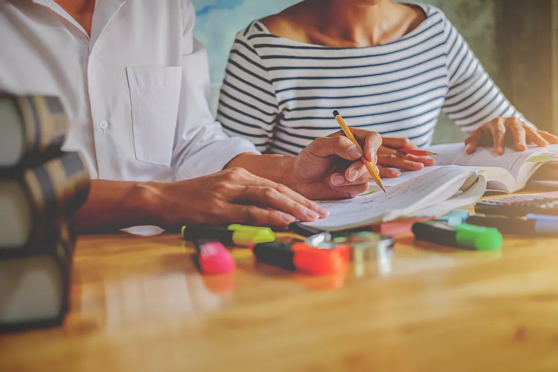 midsection-business-colleagues-working-office