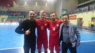 miniatura Po meczu z Mołdawią Z-ca Dyrektora SWFiS - Tomasz Aftański, Tomasz Kriezel, Wojciech Pawicki, Prezes AZS UG - Piotr Walczak, fot. Archiwum AZS UG