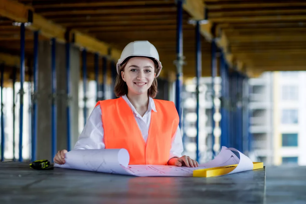 architect-engineer-working-browsing-building-project-indoor-construction-site-with-blueprint-plan-woman-construction-engineers-architects-working-people
