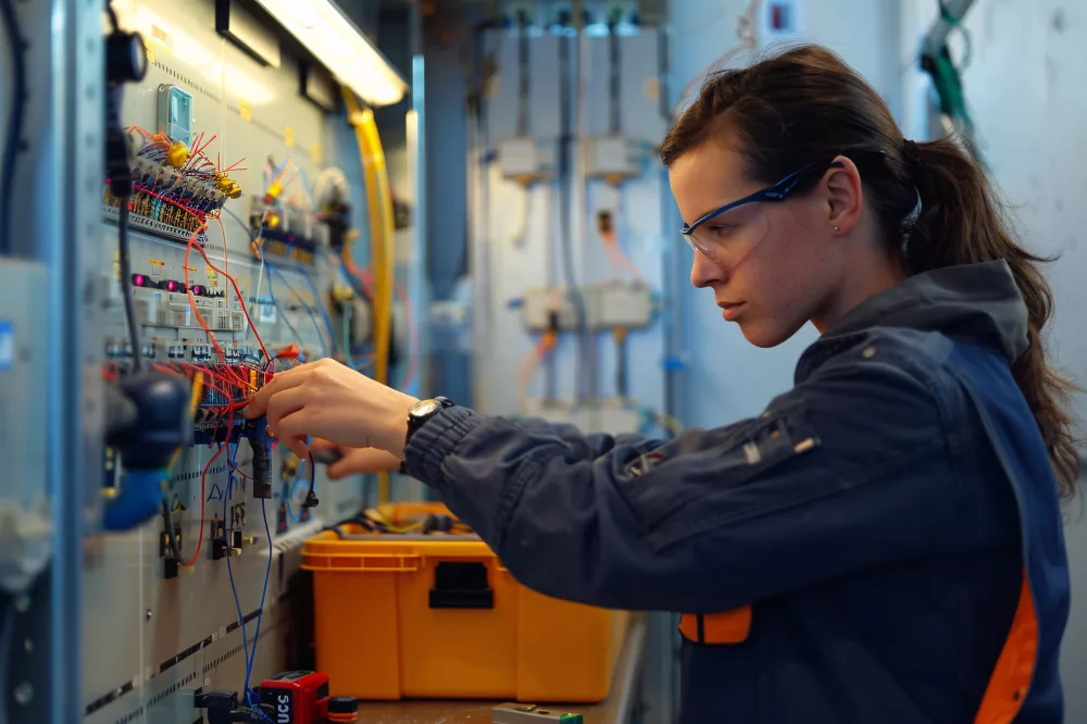 woman-checking-fuse-main-electricity-circuit-industrial-factory