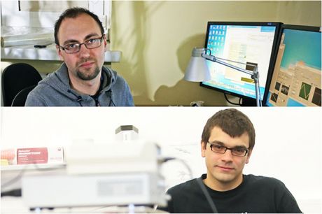 Z lewej dr Sz. Wójtewicz, z prawej dr P. Wcisło, fot. Andrzej Romański