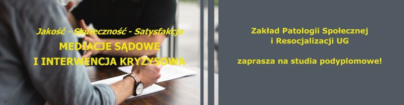 Mediacje sądowe i interwencja kryzysowa - studia podyplomowe w UG